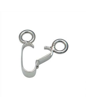 Scharnierclip Silber glänzend, für Donat bis 40mm