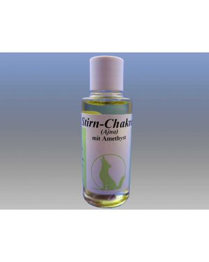 Stirn-Chakra-Öl mit Edelstein Amethyst, 15ml